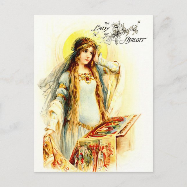 Cartão Postal A Senhora de Shalott (Frente)