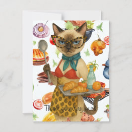 Cartão Postal A Senhora do almoço está servindo comida