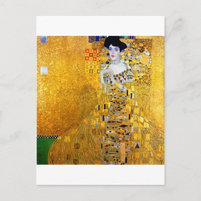 Cartão Postal A Senhora do Dourado, Gustav Klimt (Frente)