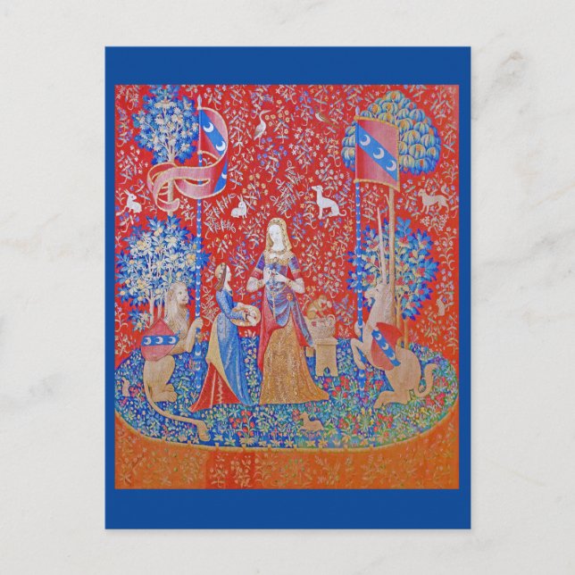 Cartão Postal A Senhora e o Unicórnio / Cheiro (Frente)