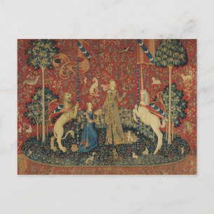 Cartão Postal A Senhora e o Unicórnio: 'Gosto'
