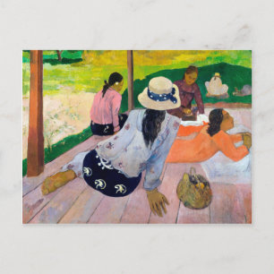 Cartão Postal A sesta de Paul gauguin