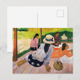 Cartão Postal A Siesta de Paul Gauguin Quiet Life Scene