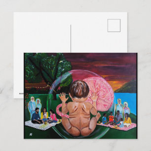 Cartão Postal A Sinfonia das Almas Pintura de Alfred Fox
