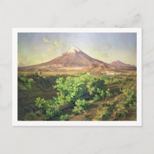 Cartão Postal A Small Volcano in Mexican Countryside, 1887 (oil