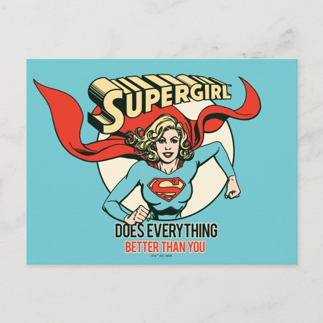 Cartão Postal A Supergirl Faz Tudo Melhor Que Você (Frente)