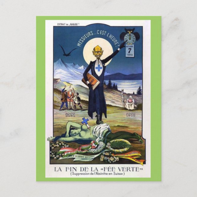 Cartão Postal A supressão de Absinthe (Frente)