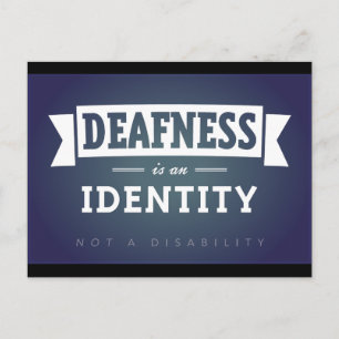 Cartão Postal A surdez é uma identidade.