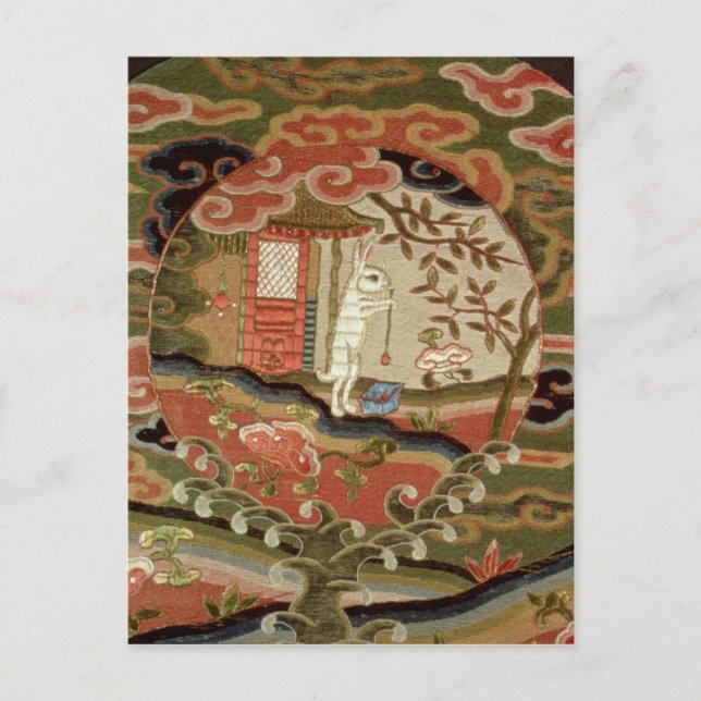 Cartão Postal A tartaruga e a lebre, o período Edo (Frente)