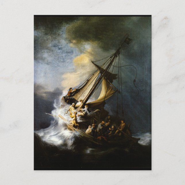 Cartão Postal A Tempestade no Mar da Galileia (Frente)