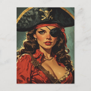 Cartão Postal A Tentadora Pirata Escarlate