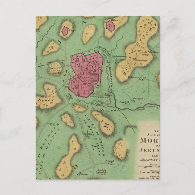 Cartão Postal A Terra De Moriah Ou Jerusalém (Frente)