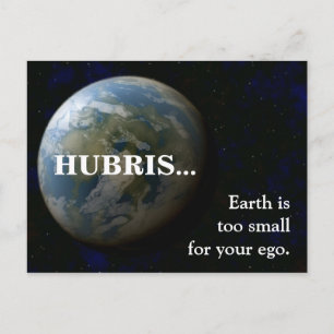 Cartão Postal A Terra é muito pequena para o seu ego