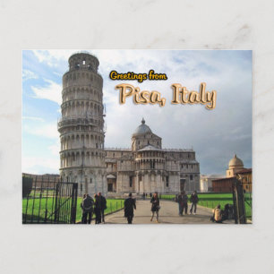 Cartão Postal A Torre Adormecida de Pisa, Itália