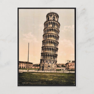 Cartão Postal A Torre de Mente, Pisa, Itália - Fotografia clás