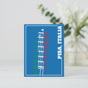 Cartão Postal A Torre de Pisa, Itália