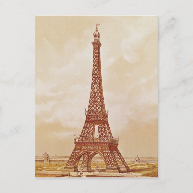 Cartão Postal A Torre Eiffel, 1889 (Frente)