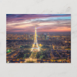 Cartão Postal A Torre Eiffel à noite, Paris França