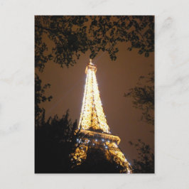 Cartão Postal A Torre Eiffel à Noite, Paris, França