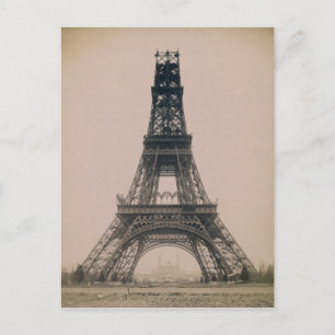 Cartão Postal A Torre Eiffel: Estado da Construção 1888