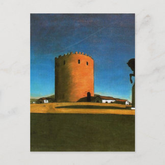 Cartão Postal A torre vermelha de Giorgio de Chirico 1913