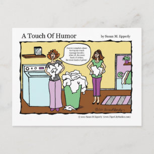 Cartão Postal "A Touch of Humor" Massage Laundry Comic