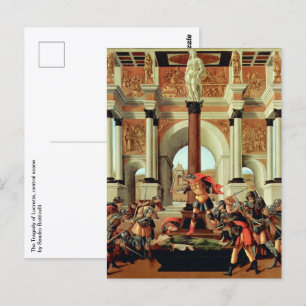 Cartão Postal A Tragédia de Lucretia de Sandro Botticelli