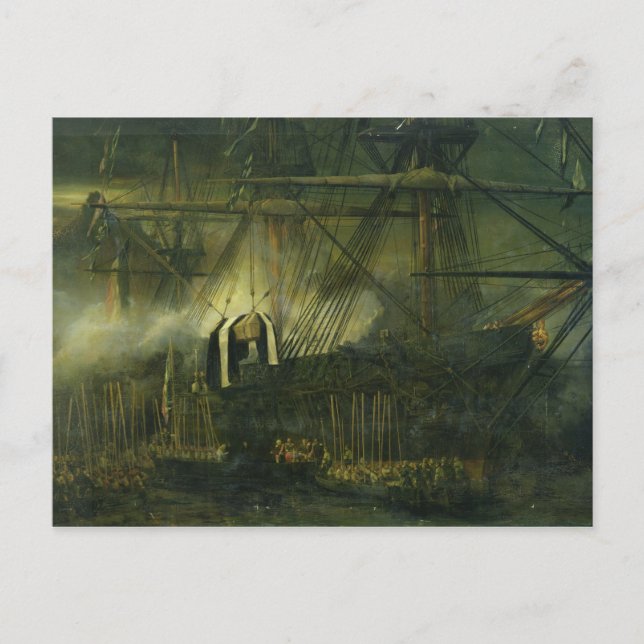 Cartão Postal A Transferência de Ashes Aboard de Napoleão (Frente)