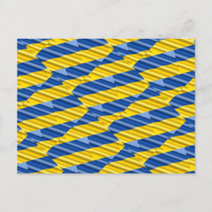 Cartão Postal A Ucrânia Azul e Amarela inspirou a paz contra a g