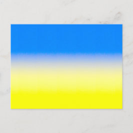 Cartão Postal A Ucrânia Azul e Amarela inspirou a paz contra a g