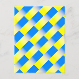 Cartão Postal A Ucrânia Azul e Amarela inspirou a paz contra a g