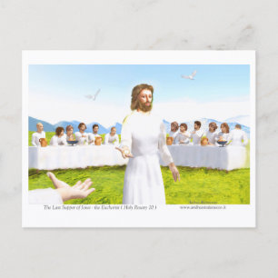 Cartão Postal A Última Ceia de Jesus - Eucaristia