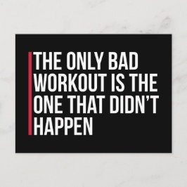 Cartão Postal A Única Citação De Gym De Workout Incorreta
