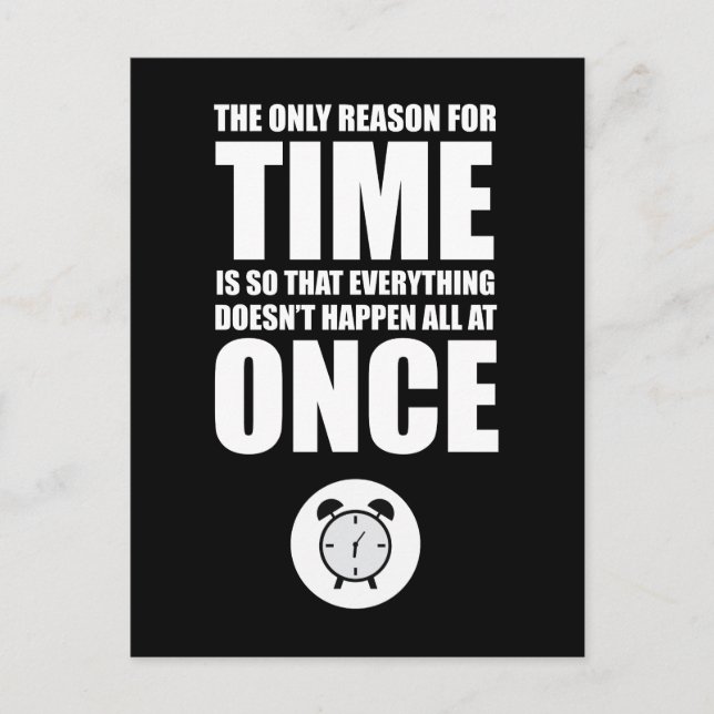 Cartão Postal A Única Razão Do Tempo (Frente)