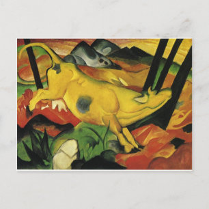 Cartão Postal A vaca amarela de Franz Marc
