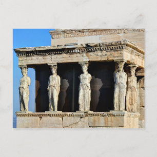 Cartão Postal A varanda cariatida do Erechtheion em Atenas