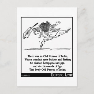 Cartão Postal A Velha Pessoa de Edward Lear de Ischia Limerick