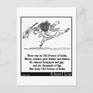 Cartão Postal A Velha Pessoa de Edward Lear de Ischia Limerick