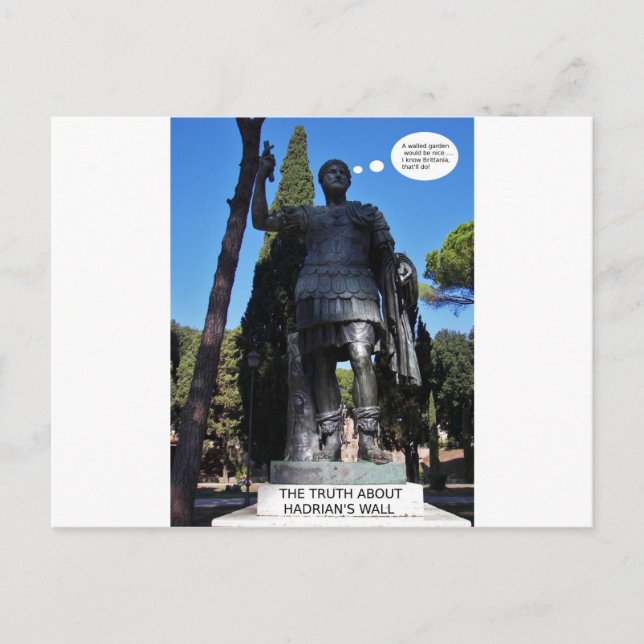 Cartão Postal A verdade sobre o muro de Hadrian. (Frente)