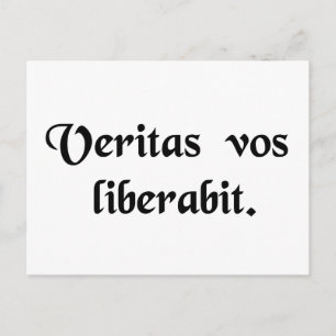Cartão Postal A verdade vai libertá-lo.