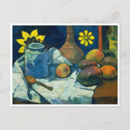 Cartão Postal A vida com bule e Fruta, Paul Gauguin