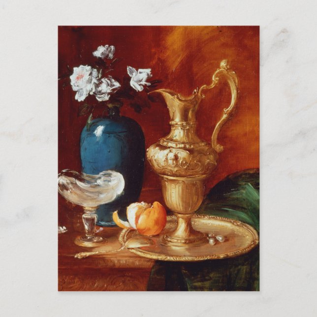 Cartão Postal A vida de uma ferida, vaso de flores (Frente)