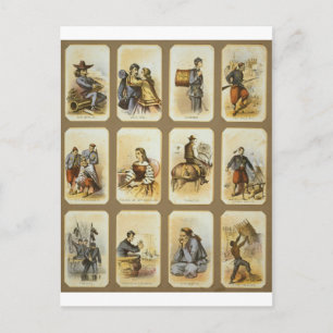 Cartão Postal A vida diária no campo militar da União na Segunda