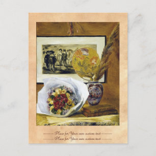 Cartão Postal A vida do Buquê Pierre Auguste Renoir