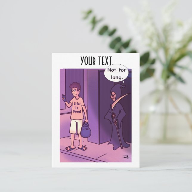 Cartão Postal A vida é boa (Em pé/Frente)