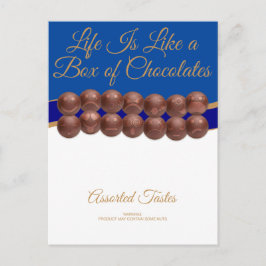 Cartão Postal A Vida é Como uma Caixa de Chocolates