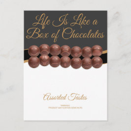 Cartão Postal A Vida é Como uma Caixa de Chocolates