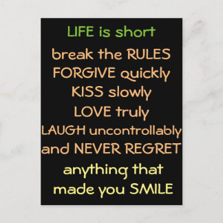 Cartão Postal a vida é horta