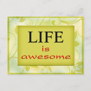 Cartão Postal A vida é incrível