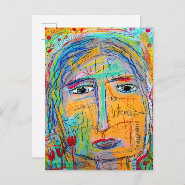 Cartão Postal A vida é intensa (Frente/Verso)